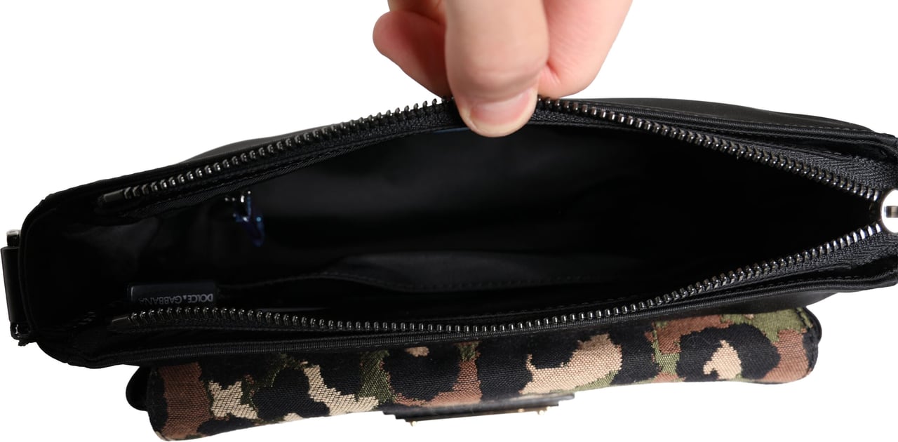 Dolce & Gabbana Multicolor Leopard Jacquard Crossbody Bag Divers