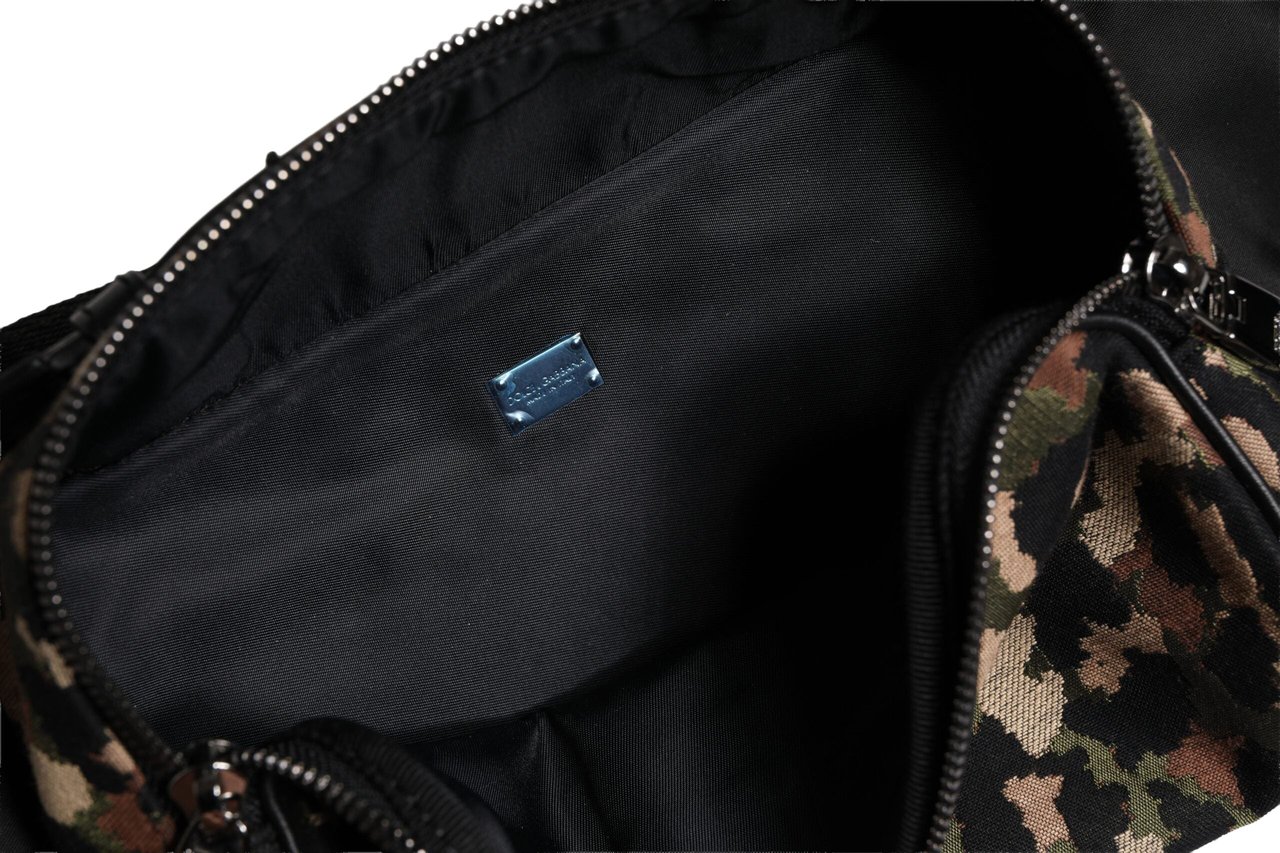 Dolce & Gabbana Multicolor Leopard DG Logo Belt Waist Fanny Pack Bag Divers