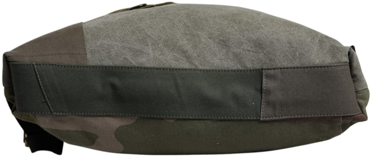 Dolce & Gabbana Military Green Patchwork Rucksack Backpack Bag Groen