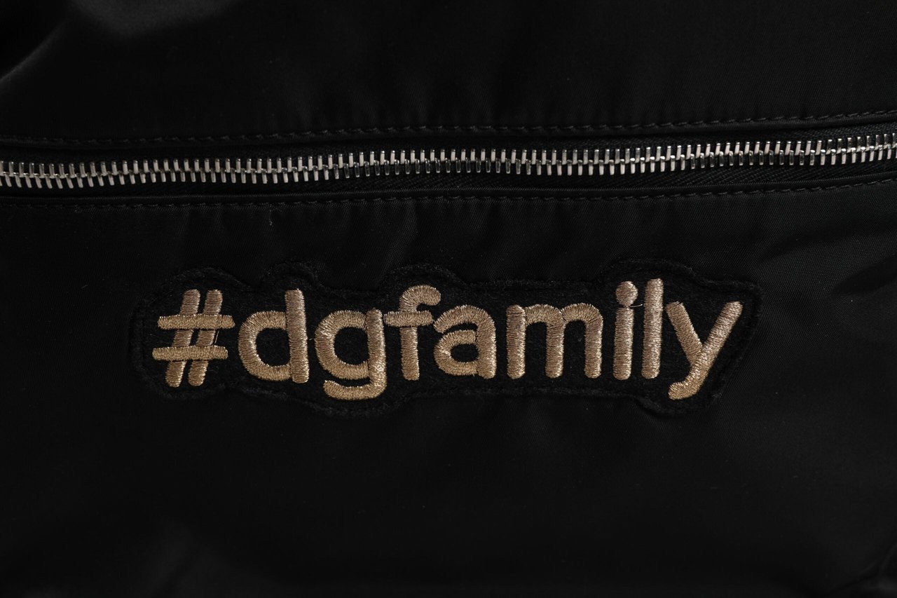 Dolce & Gabbana Black Nylon #DGFAMILY Embellished Backpack VULCANO Bag Zwart