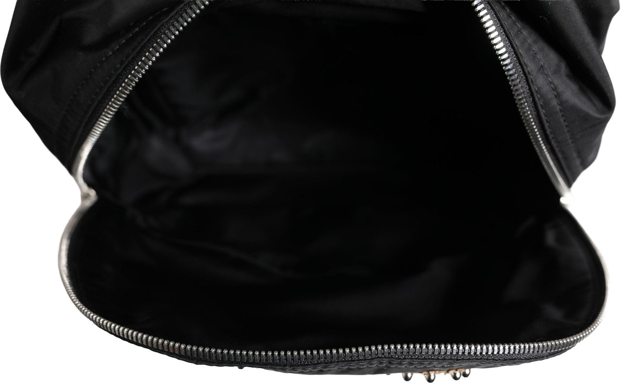 Dolce & Gabbana Black Nylon #DGFAMILY Embellished Backpack VULCANO Bag Zwart