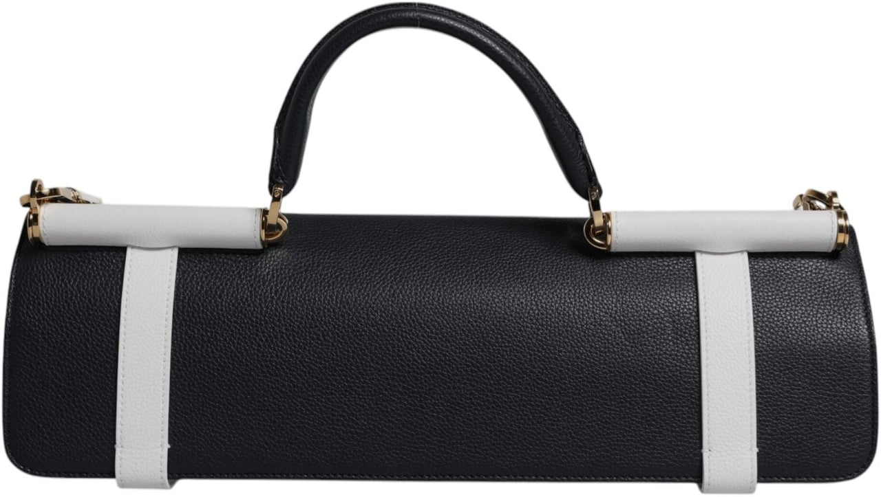Dolce & Gabbana Blue White Calfskin Leather Crossbody Shoulder Bag Divers