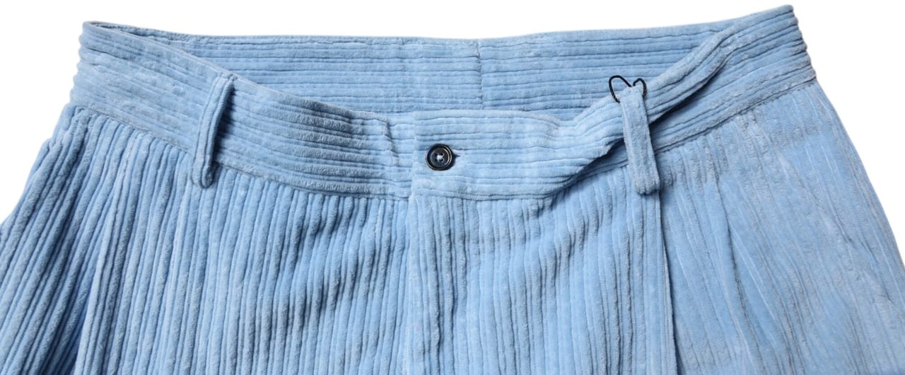 Dolce & Gabbana Light Blue Corduroy Cotton Skinny Denim Jeans Lichtblauw