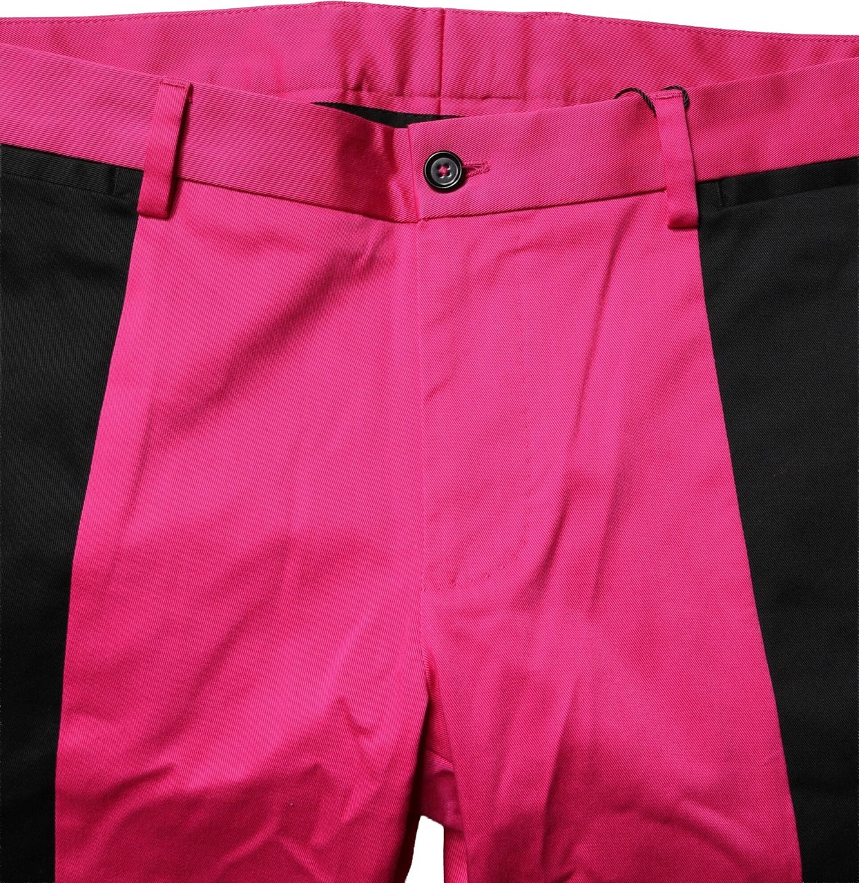 Dolce & Gabbana Pink Black Stripe Slim Fit Men Dress Pants Divers