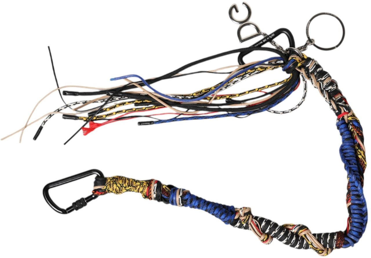 Dolce & Gabbana Multicolor Braided Rope Logo Bag Shoulder Strap Divers