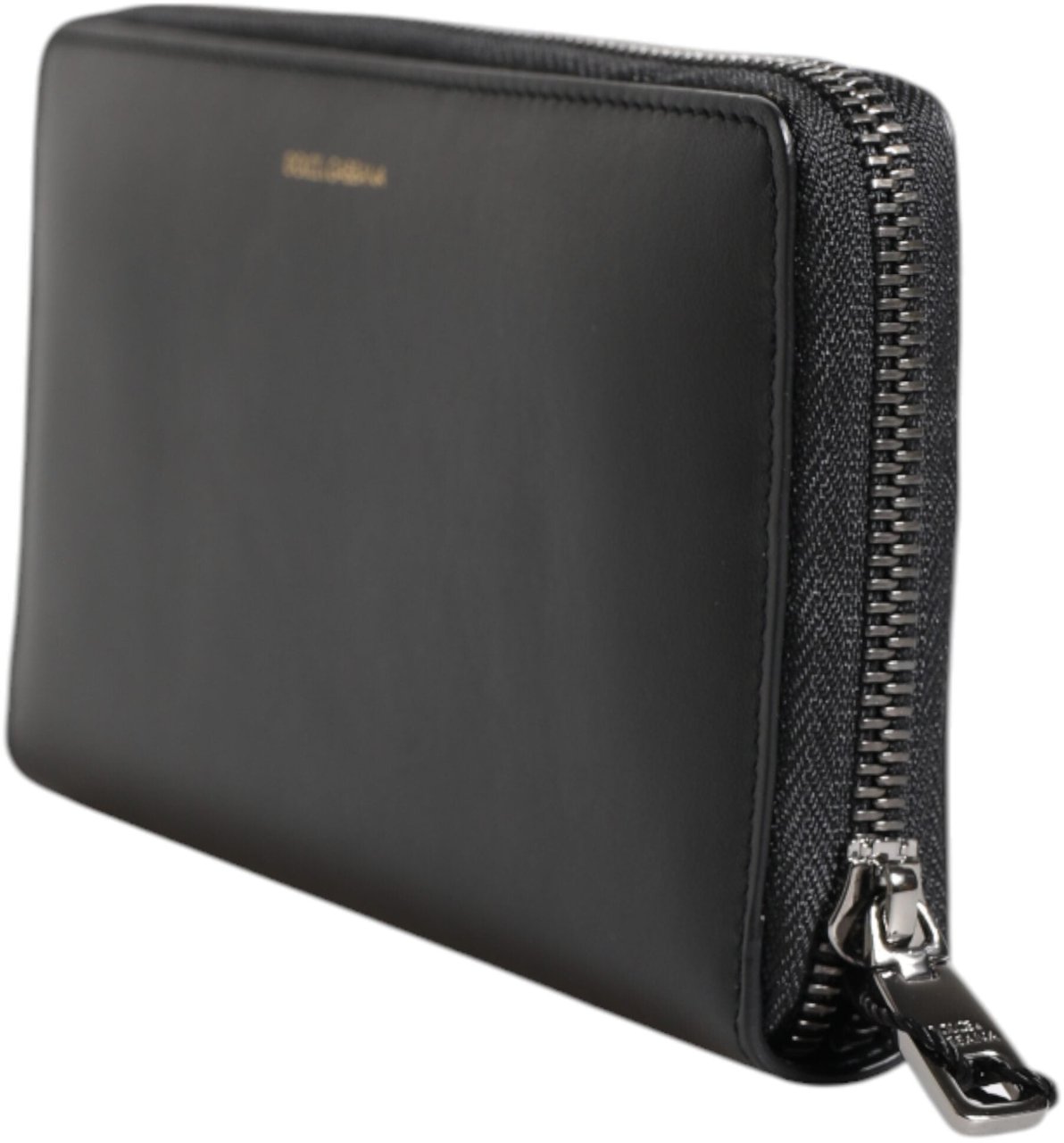 Dolce & Gabbana Black Blue Exotic Leather Embossed Continental Wallet Divers