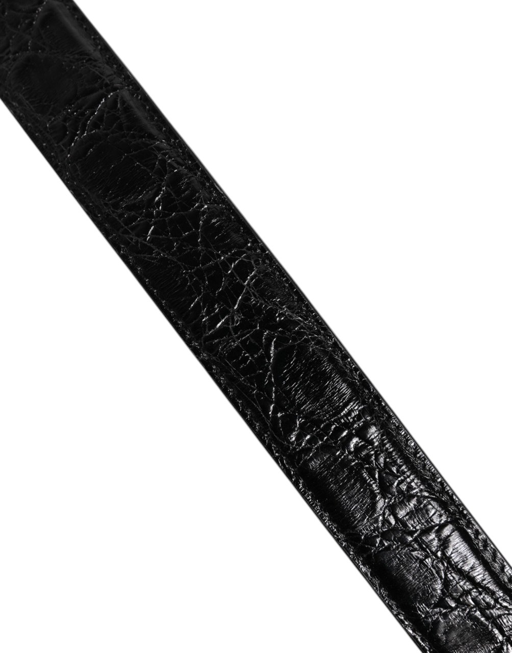 Dolce & Gabbana Black Alligator Leather Bag Shoulder Strap Zwart
