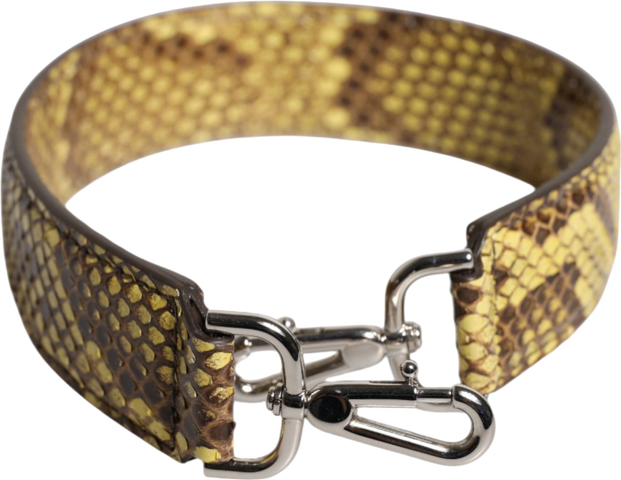 Dolce & Gabbana Yellow Exotic Leather Bag Shoulder Strap Geel