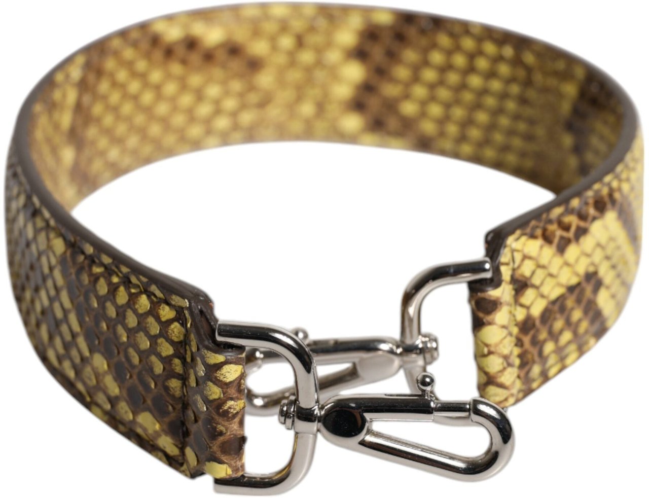 Dolce & Gabbana Yellow Exotic Leather Bag Shoulder Strap Geel