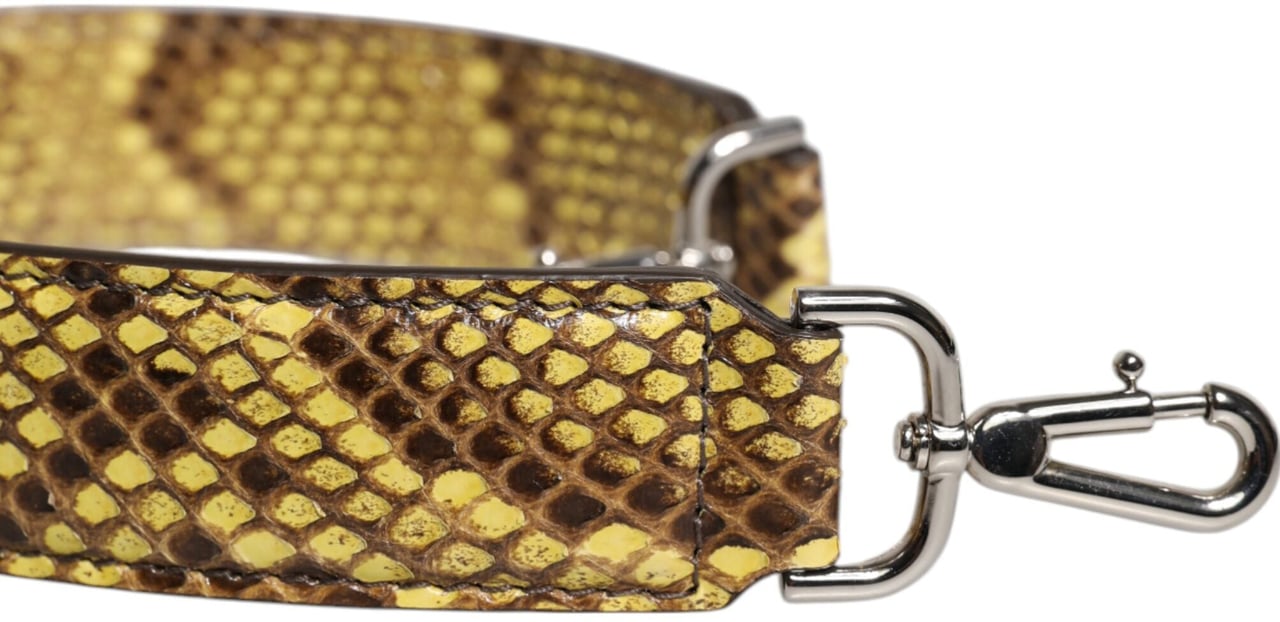 Dolce & Gabbana Yellow Exotic Leather Bag Shoulder Strap Geel