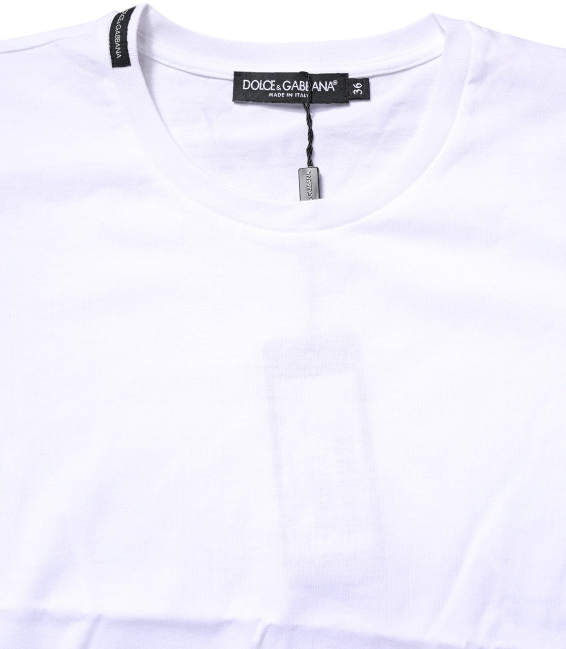 Dolce & Gabbana White Cotton Crew Neck Short Sleeves T-shirt Wit