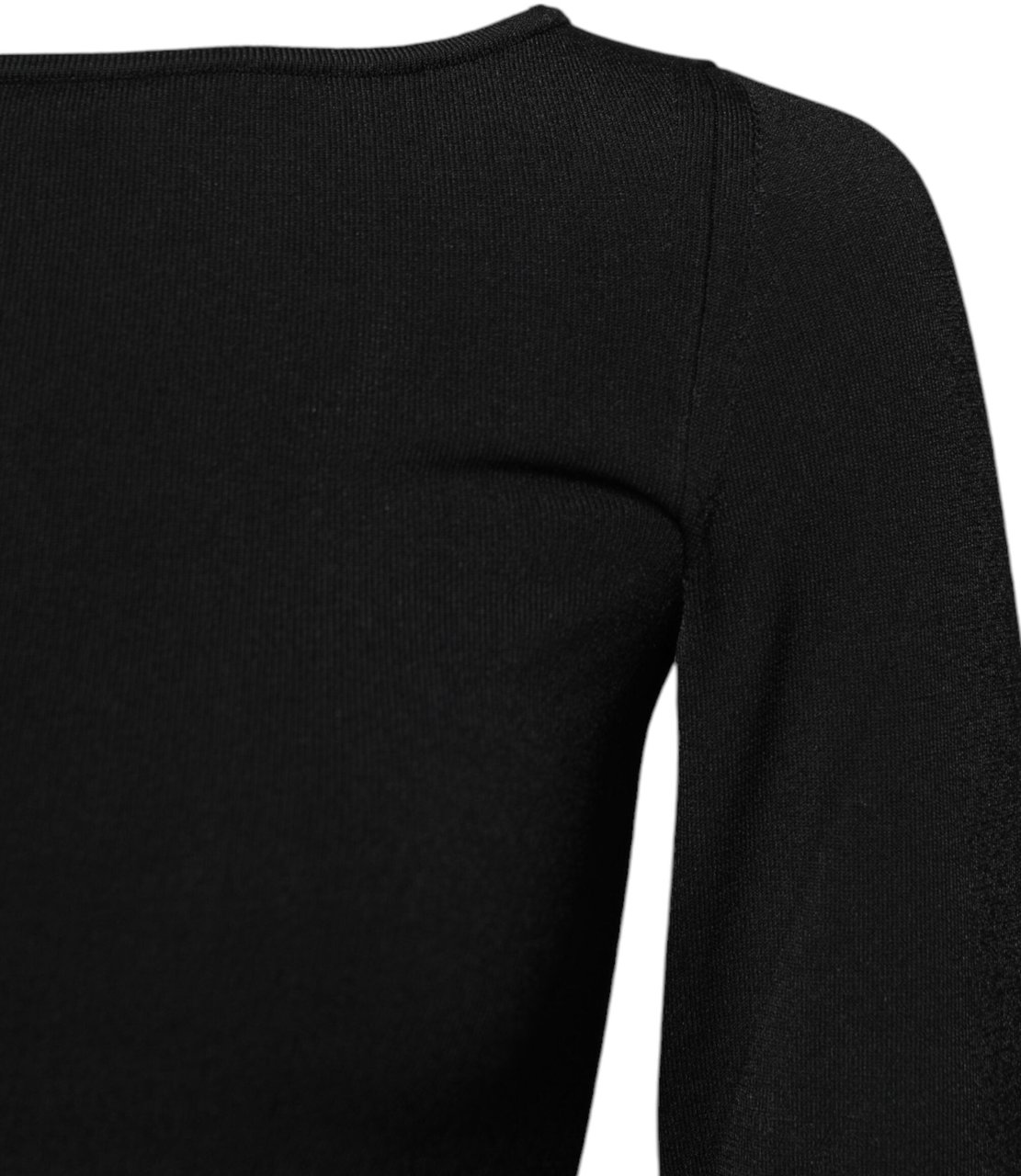 Dolce & Gabbana Black Viscose Long Sleeves Pullover Top Zwart