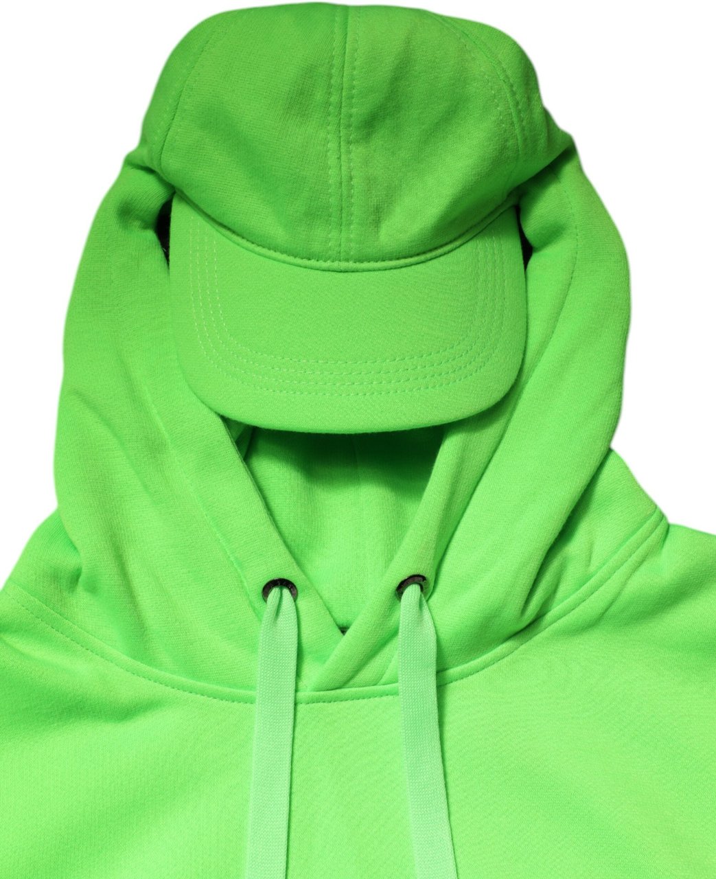 Dolce & Gabbana Green Polyester Hooded Sportswear Vest Sweater Groen