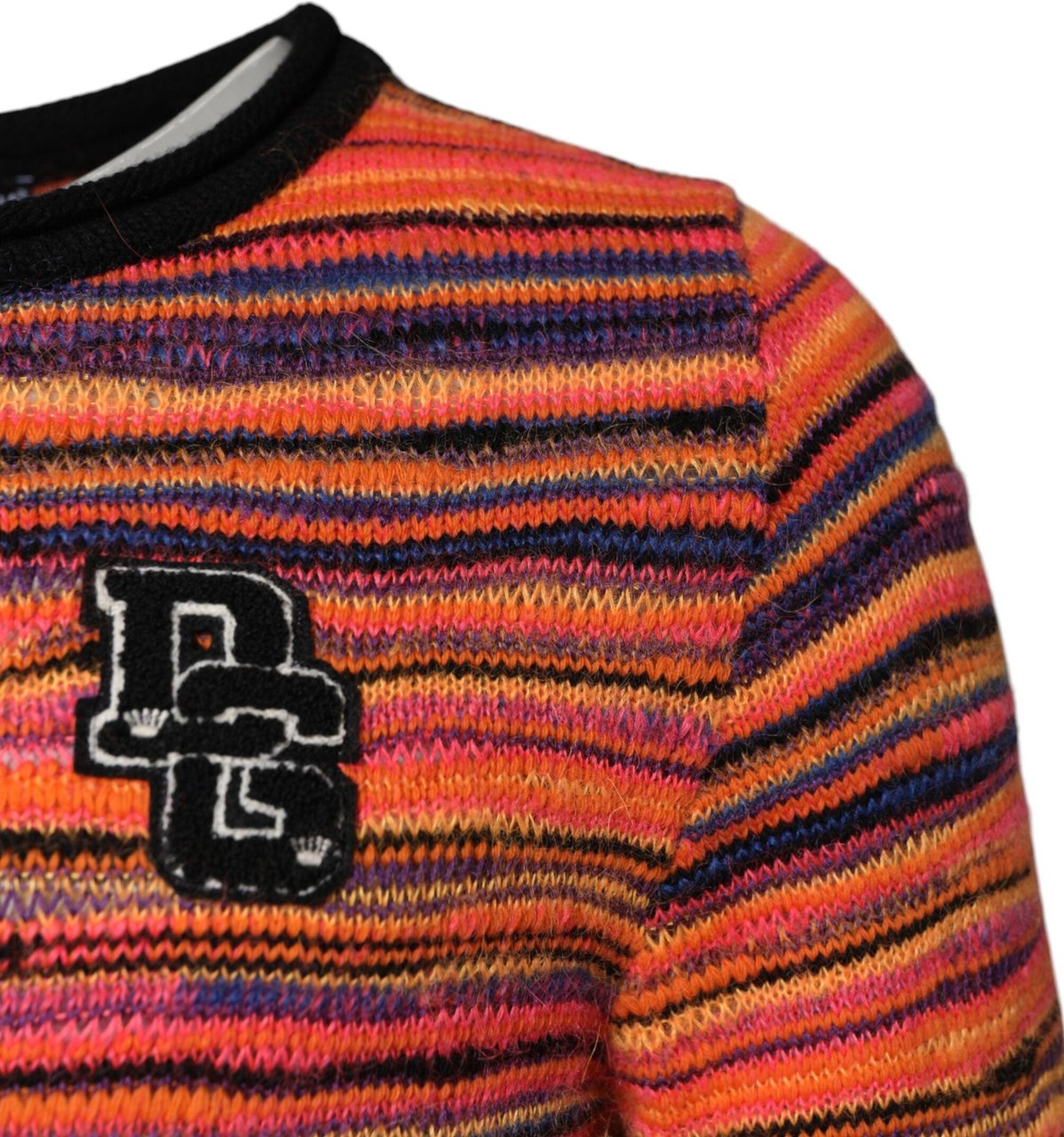 Dolce & Gabbana Multicolor Wool DGLogo Knit Pullover Sweater Divers