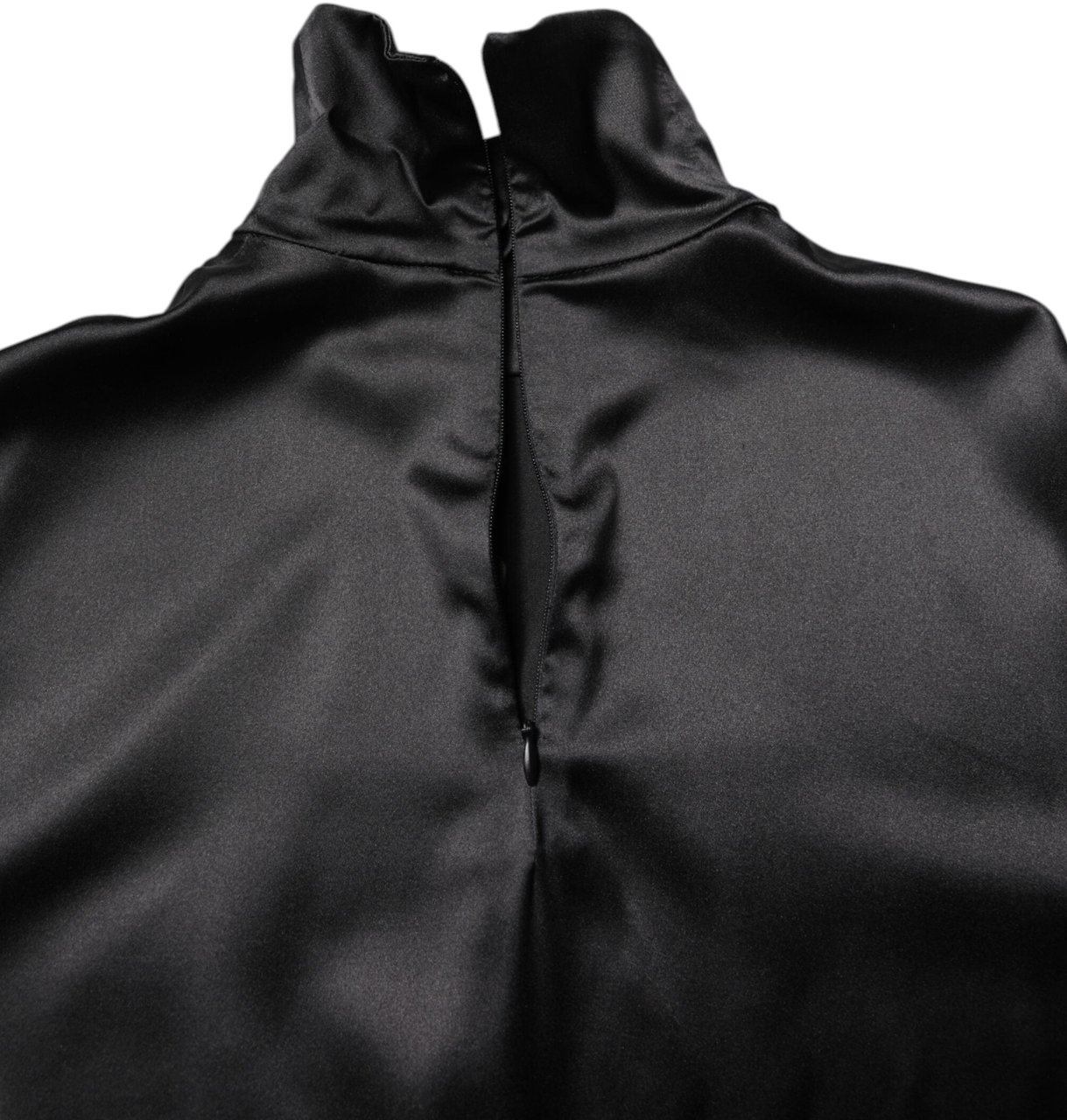 Dolce & Gabbana Black Silk Turtleneck Men Pullover Sweater Zwart
