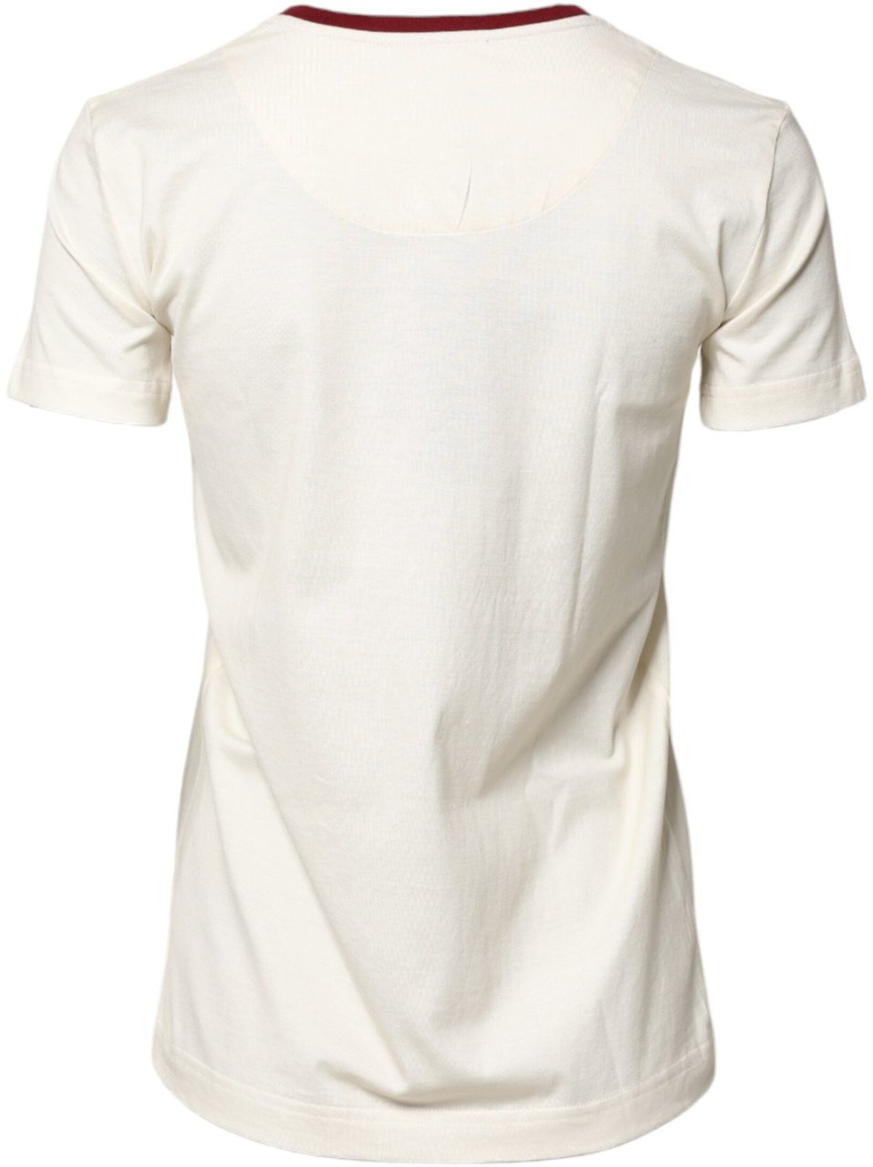Dolce & Gabbana White Cotton Print Short Sleeves Top T-shirt Roze