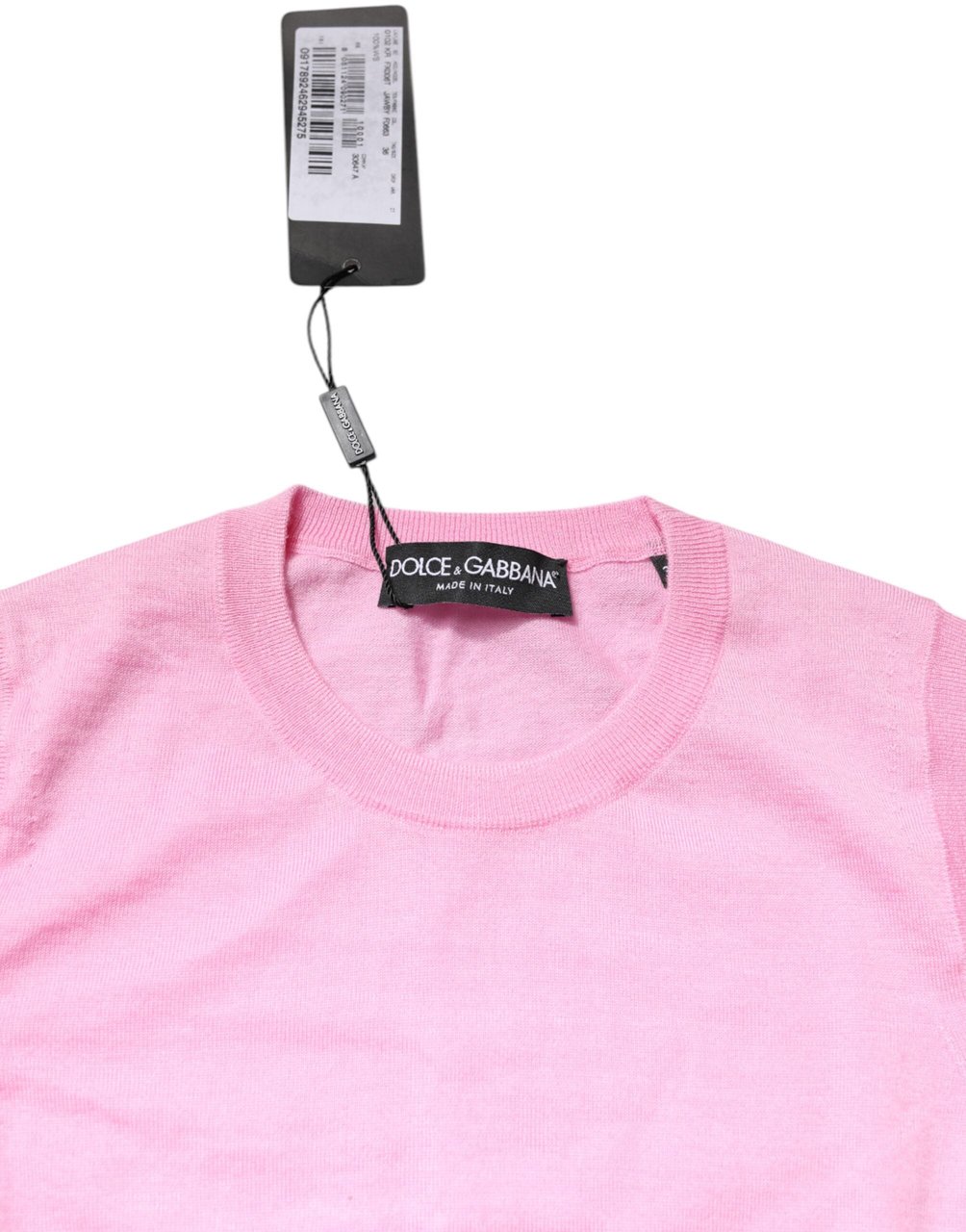 Dolce & Gabbana Pink Cashmere Round Neck Sleeveless Tank Top Roze