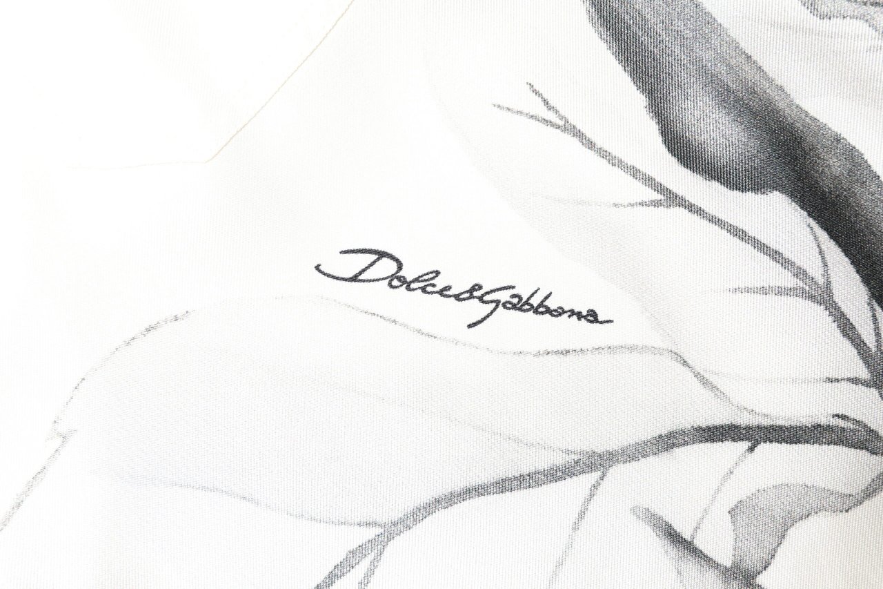 Dolce & Gabbana Ivory Silk Long Sleeves Men Casual Shirt Wit