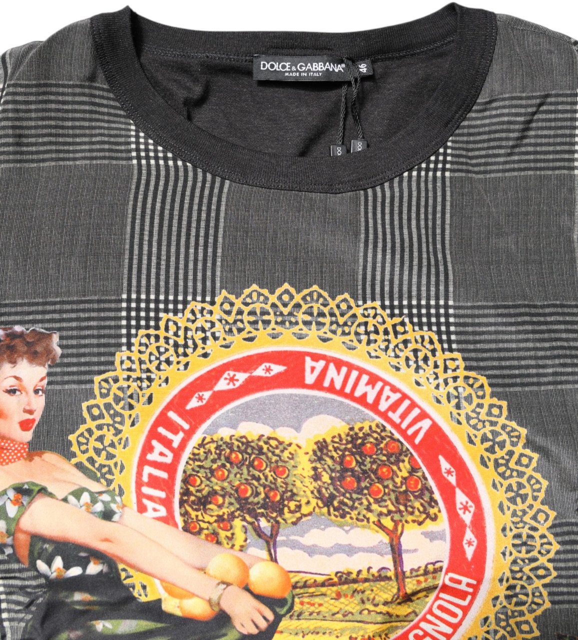 Dolce & Gabbana Black White Graphic Print Short Sleeve T-shirt Divers