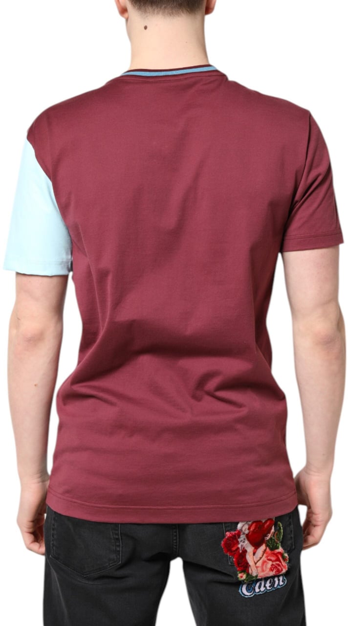 Dolce & Gabbana Multicolor Printed Logo Short Sleeve T-shirt Geel