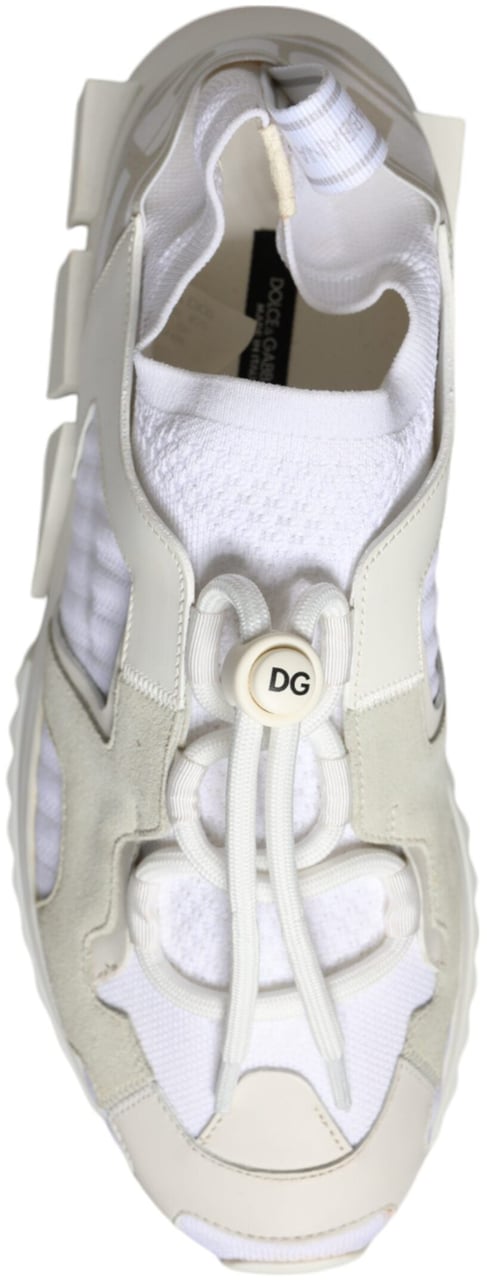 Dolce & Gabbana White Mesh Sorrento Trekking Sneakers Shoes Wit
