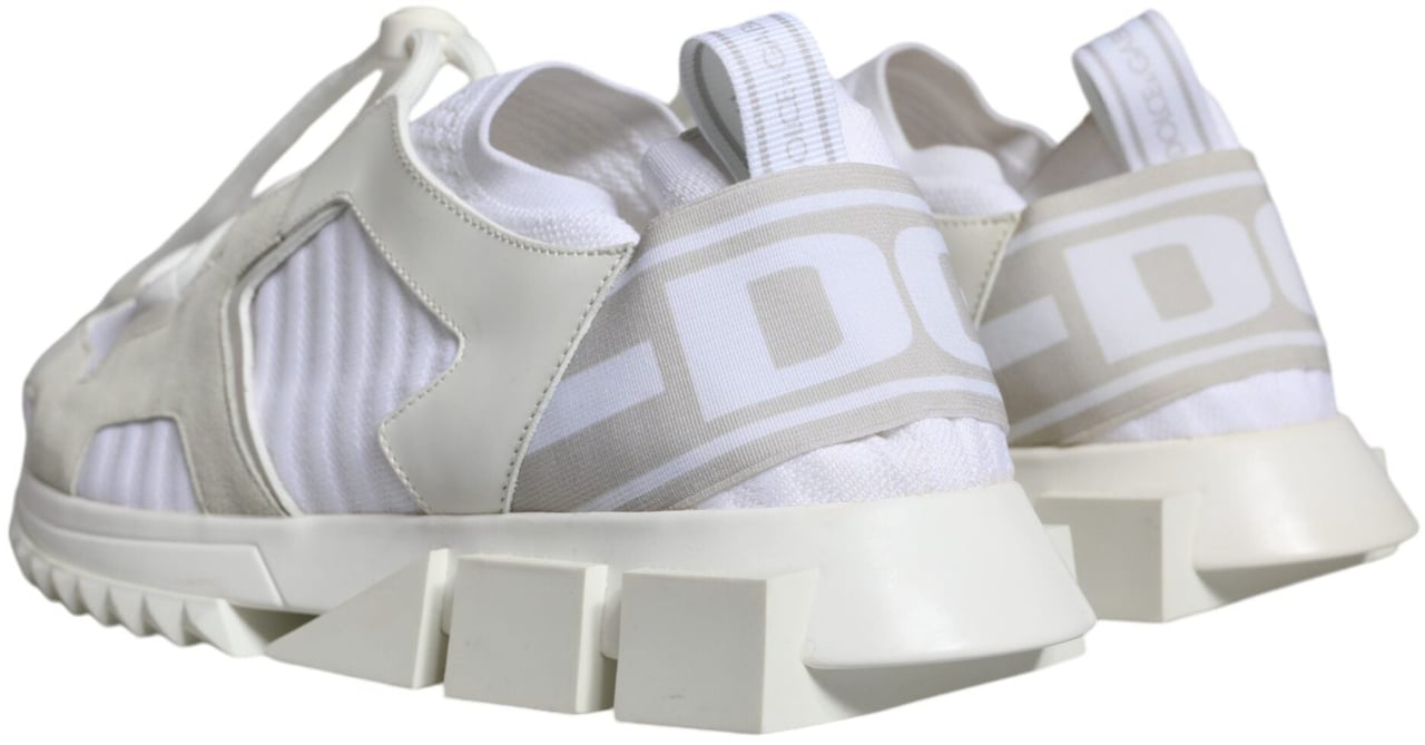 Dolce & Gabbana White Mesh Sorrento Trekking Sneakers Shoes Wit