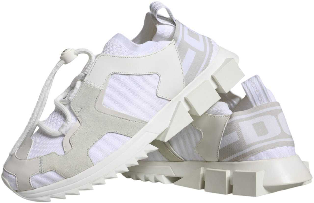 Dolce & Gabbana White Mesh Sorrento Trekking Sneakers Shoes Wit