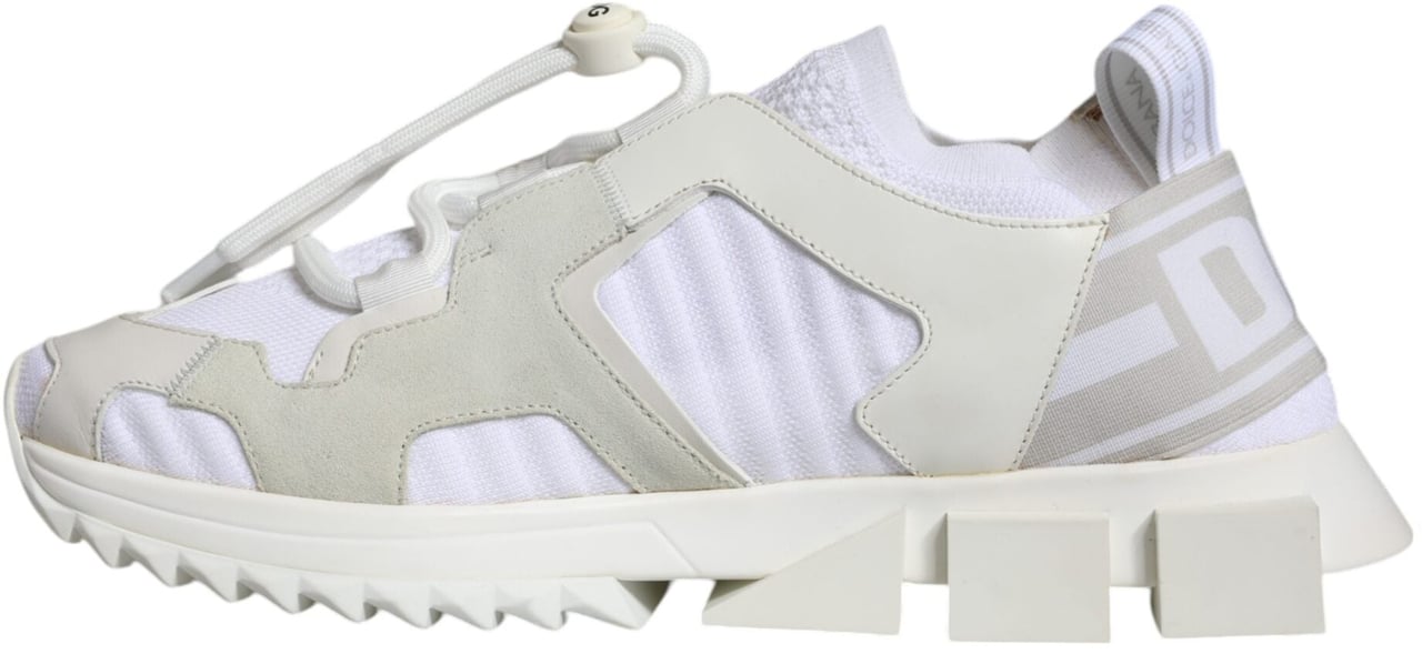 Dolce & Gabbana White Mesh Sorrento Trekking Sneakers Shoes Wit