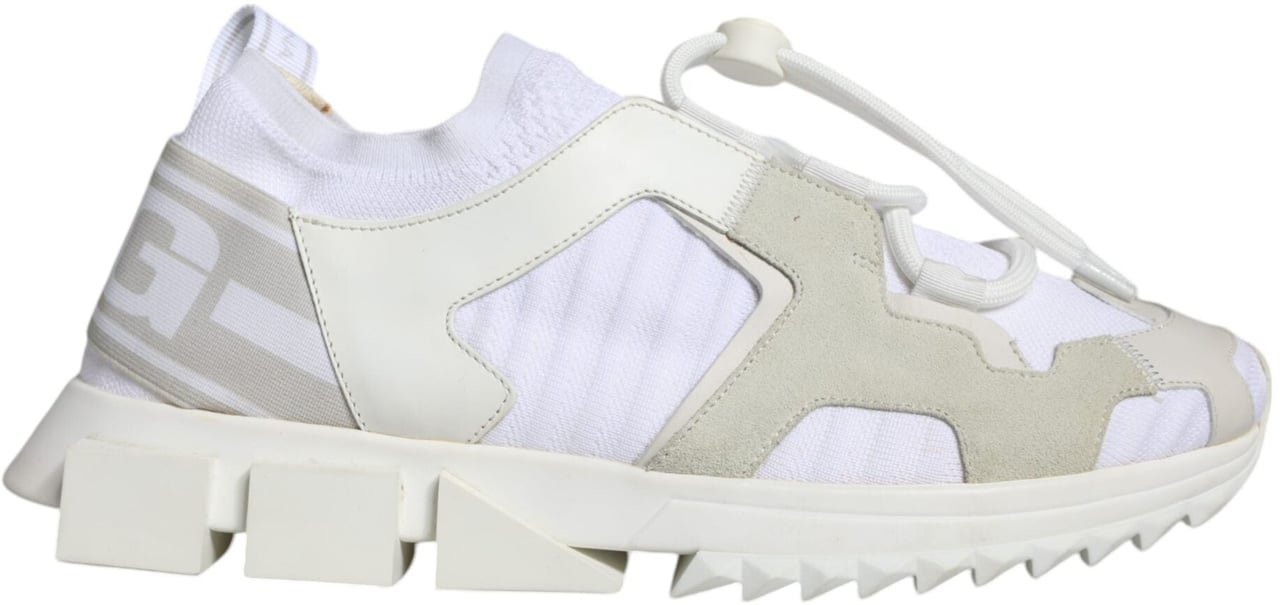 Dolce & Gabbana White Mesh Sorrento Trekking Sneakers Shoes Wit