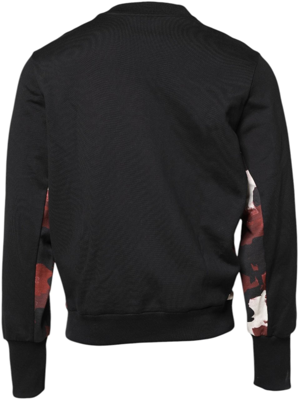 Dolce & Gabbana Black Embroidered Crew Neck Pullover Sweater Zwart
