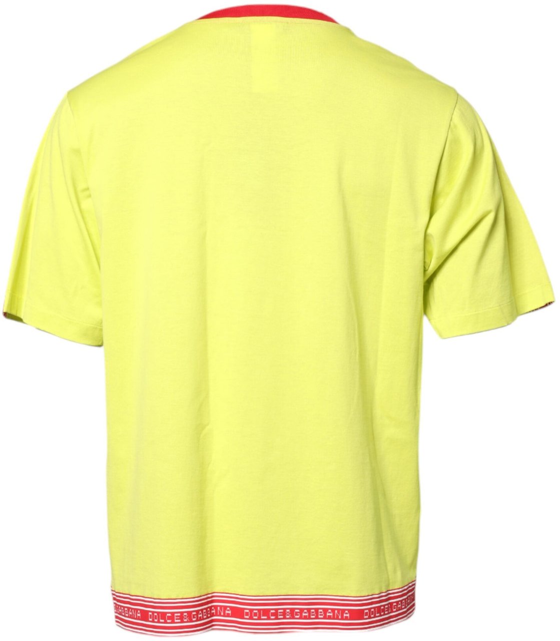 Dolce & Gabbana Green Cotton 85 Patch Crew Neck T-shirt Groen