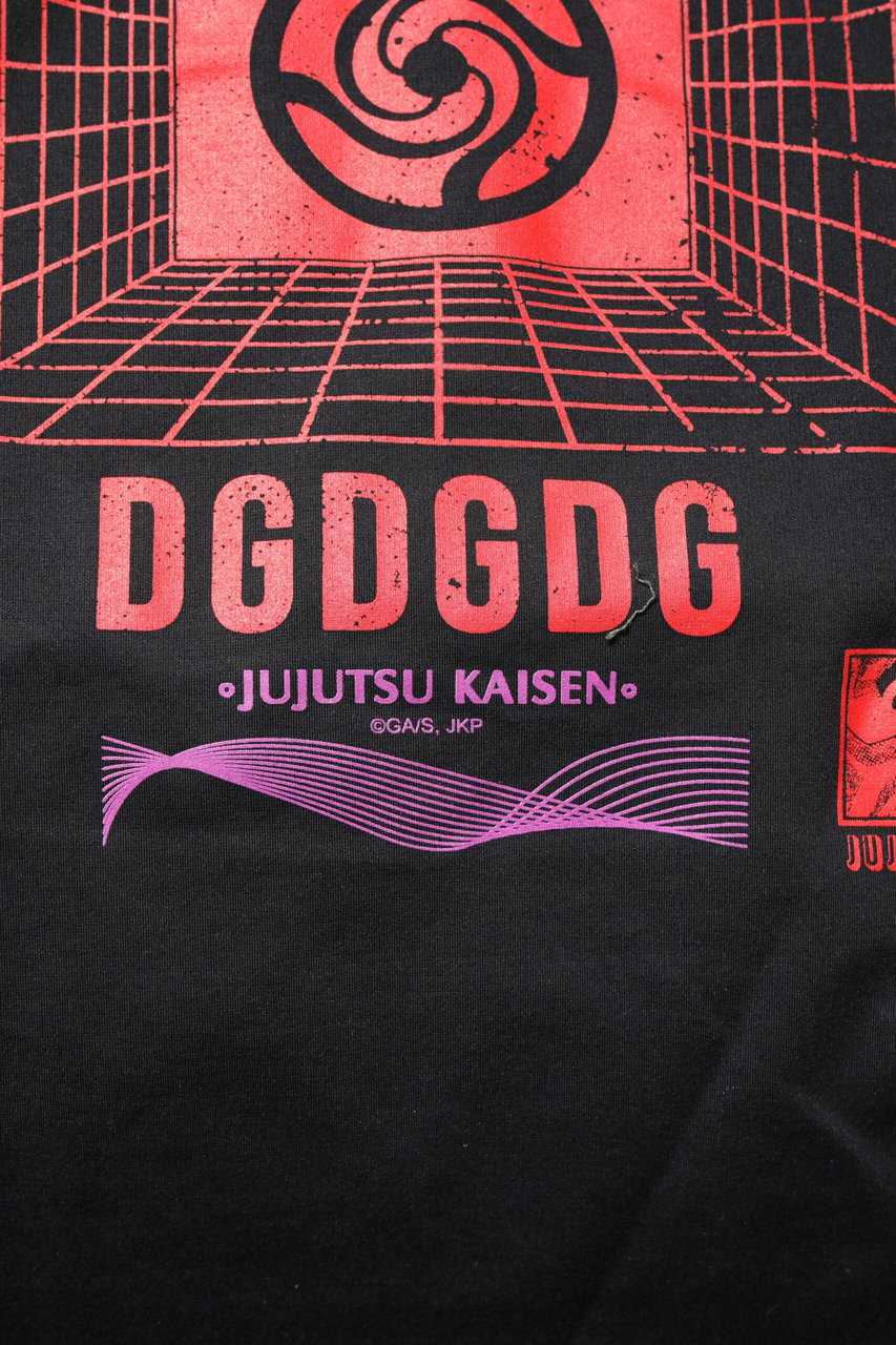 Dolce & Gabbana Black Cotton Graphic Print Crew Neck T-shirt Zwart