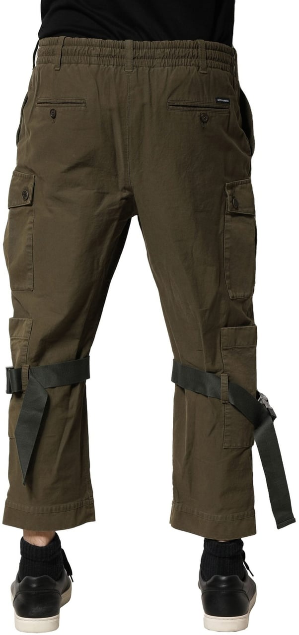 Dolce & Gabbana Brown Cotton Cargo Drawstring Pants Bruin