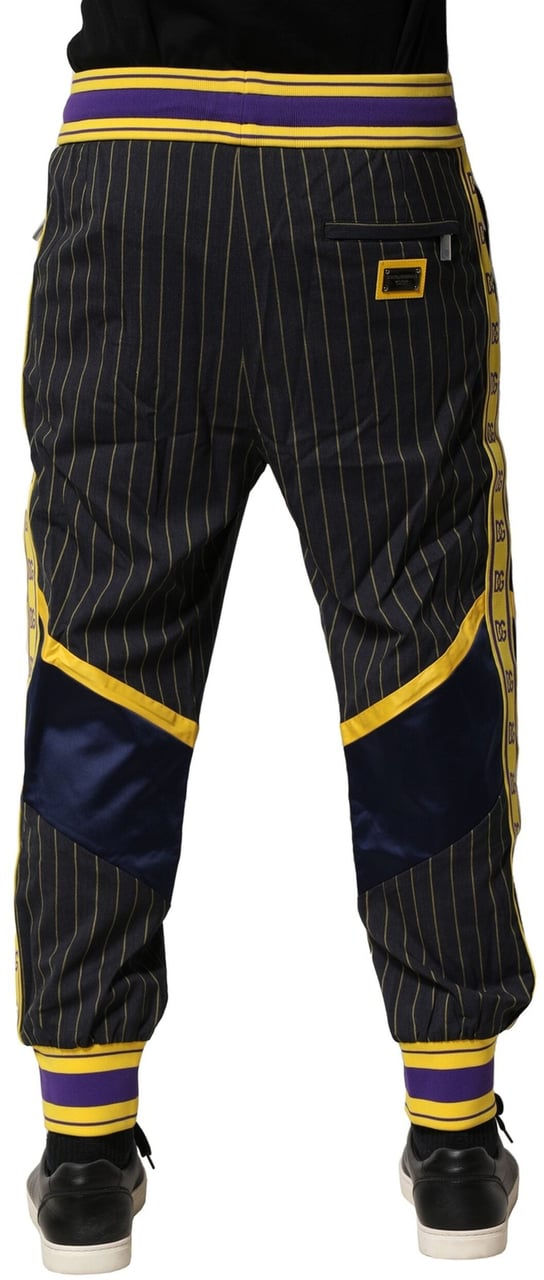 Dolce & Gabbana Multicolor Stripes Wool Jogger Pants Divers