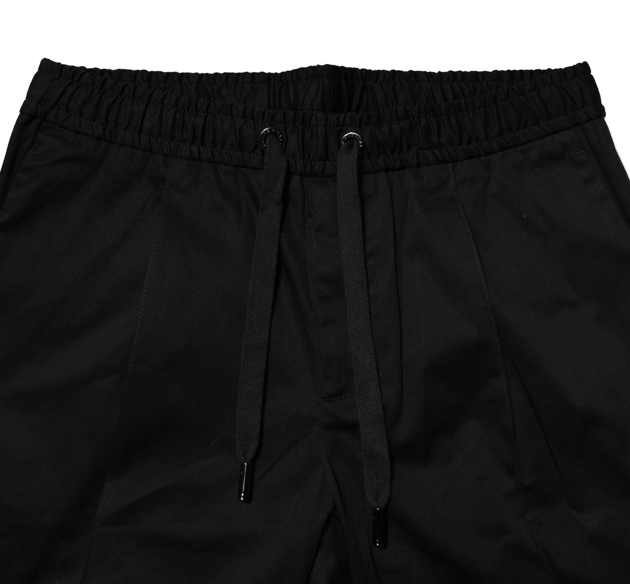 Dolce & Gabbana Black Cotton Mid Waist Jogger Pants Zwart