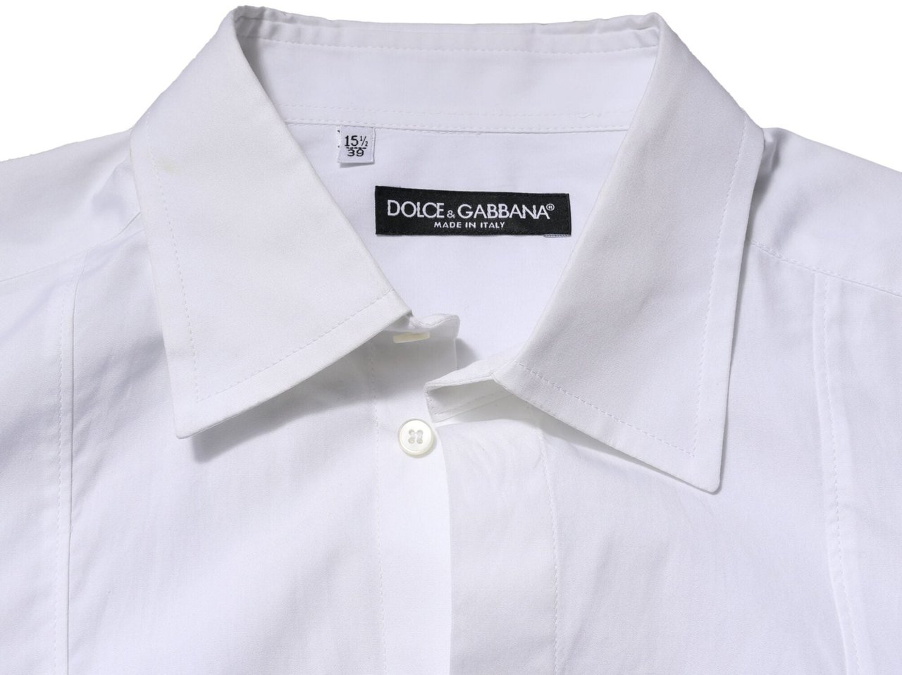 Dolce & Gabbana White Poplin Cotton Formal Men Dress Shirt Wit