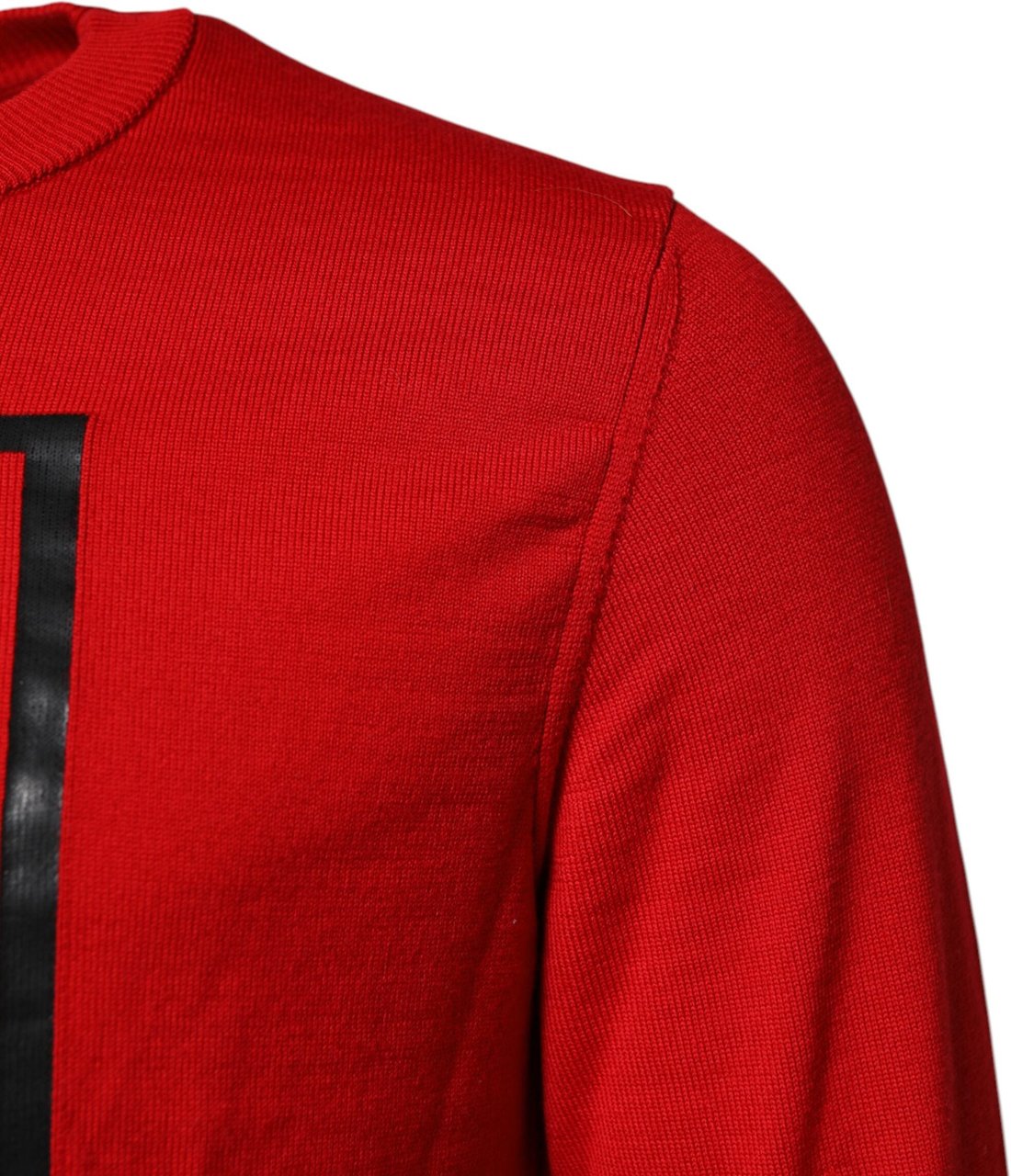 Dolce & Gabbana Red Eye Print Crew Neck Men Pullover Sweater Rood