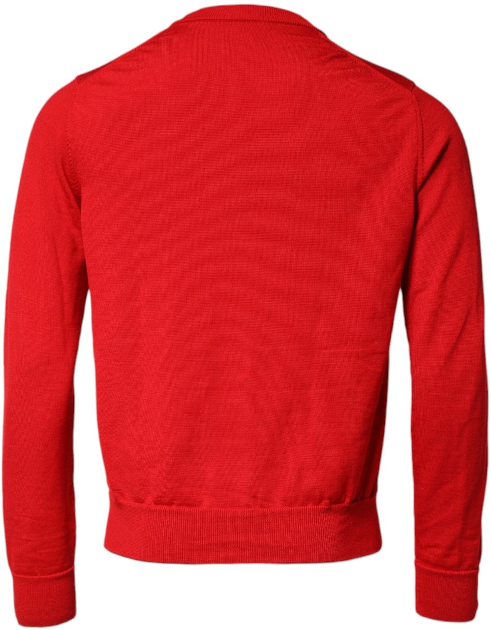 Dolce & Gabbana Red Eye Print Crew Neck Men Pullover Sweater Rood