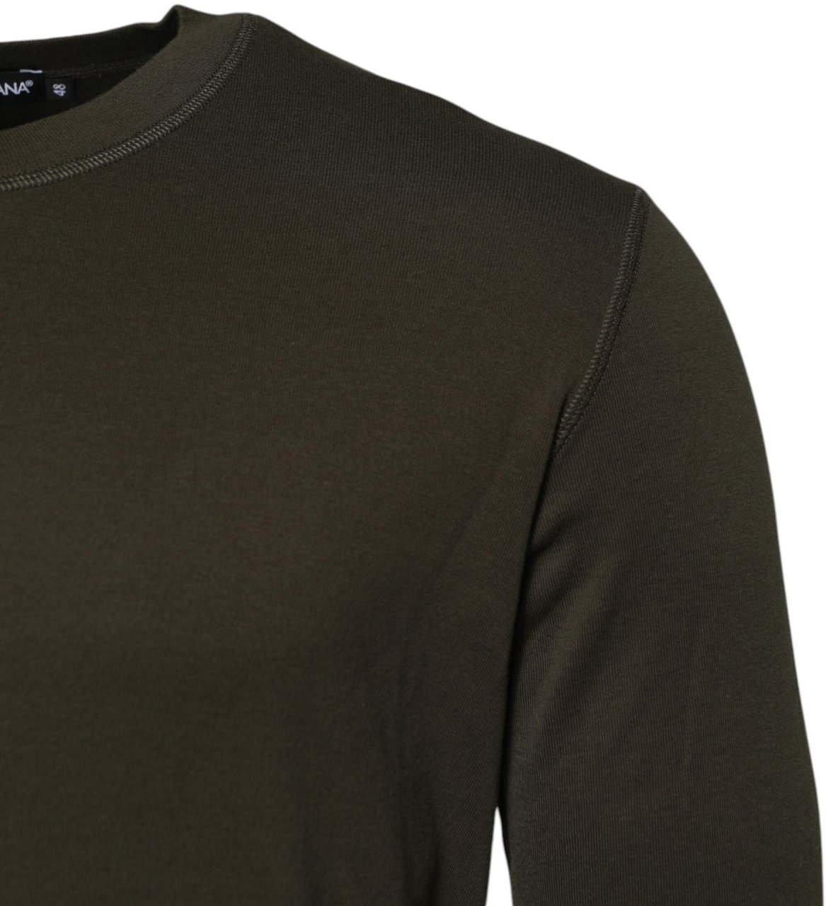 Dolce & Gabbana Dark Green Long Sleeves Crew Neck T-shirt Donkergroen