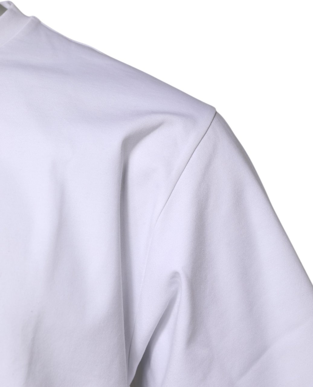 Dolce & Gabbana White Cotton Short Sleeves Crew Neck T-shirt Wit