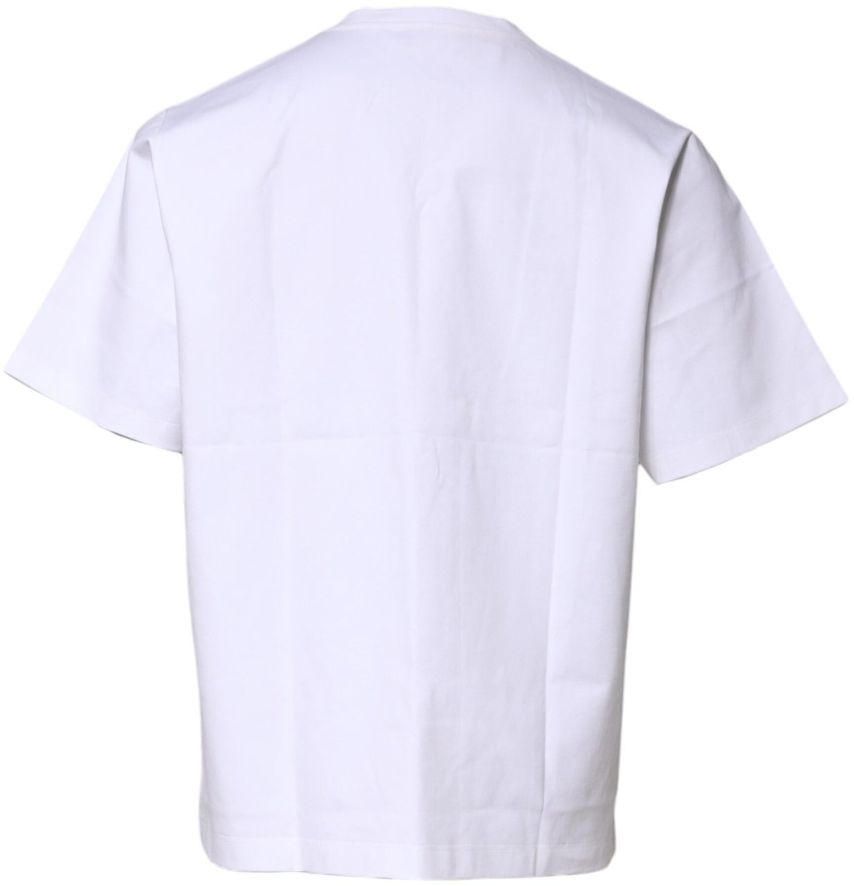 Dolce & Gabbana White Cotton Short Sleeves Crew Neck T-shirt Wit