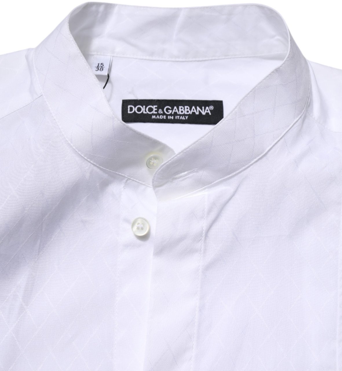 Dolce & Gabbana White Cotton Slim Long Sleeves Formal Shirt Wit