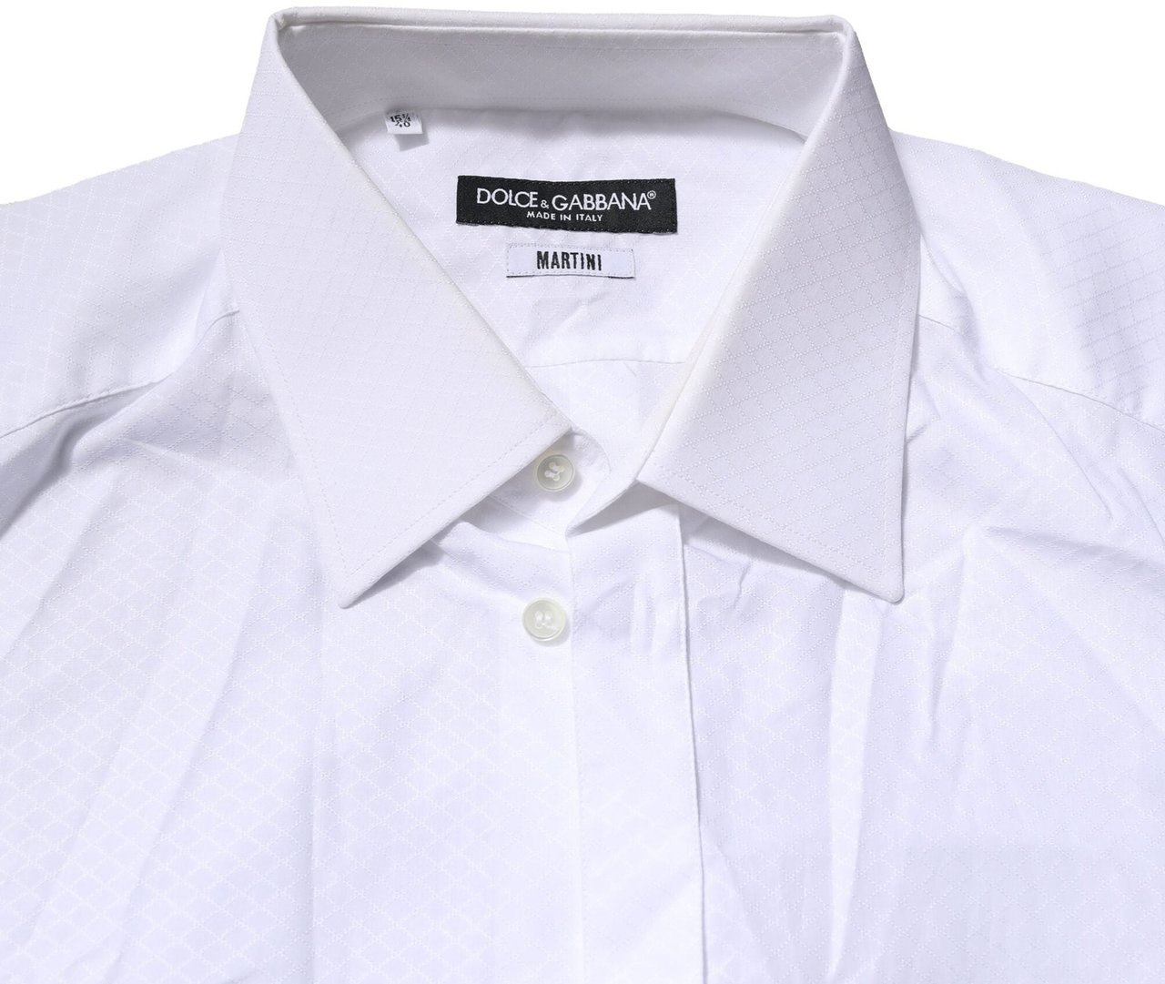 Dolce & Gabbana White MARTINI Long Sleeve Dress Formal Shirt Wit