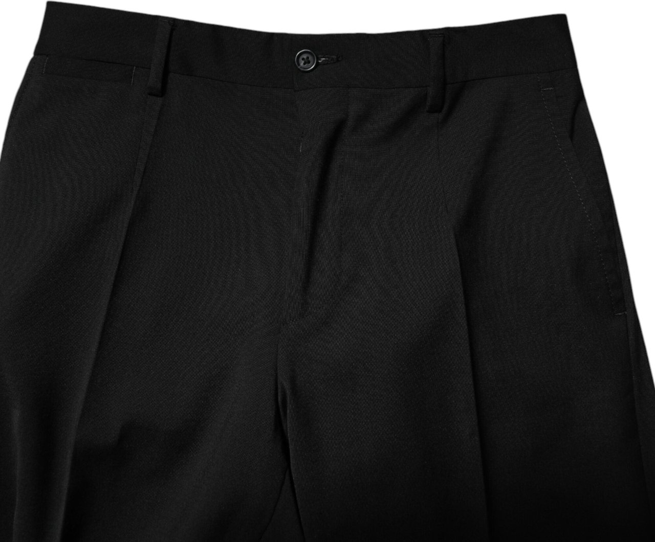 Dolce & Gabbana Black Wool Formal Men Cropped Pants Zwart