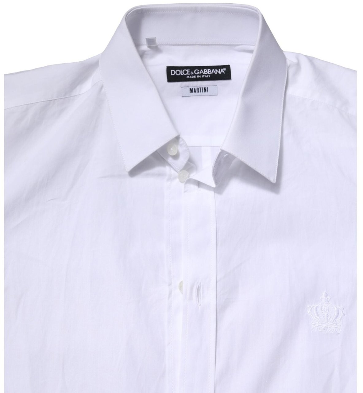 Dolce & Gabbana White MARTINI Long Sleeves Men Formal Shirt Wit