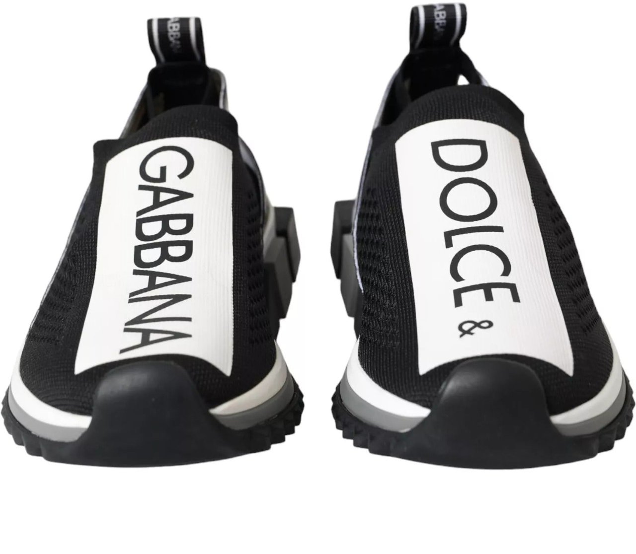 Dolce & Gabbana Black White Slip On Sorrento Sneakers Shoes Groen