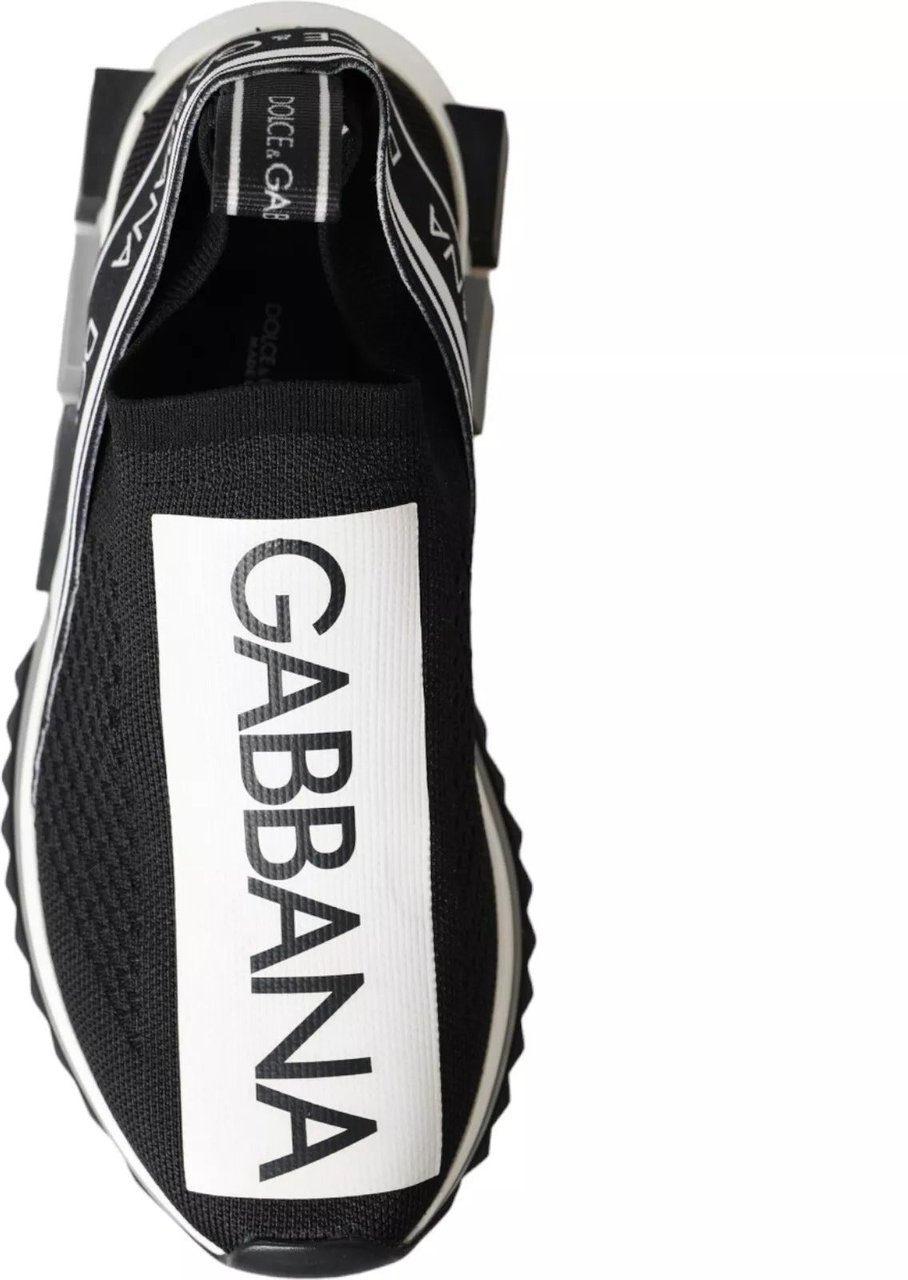 Dolce & Gabbana Black White Slip On Sorrento Sneakers Shoes Groen