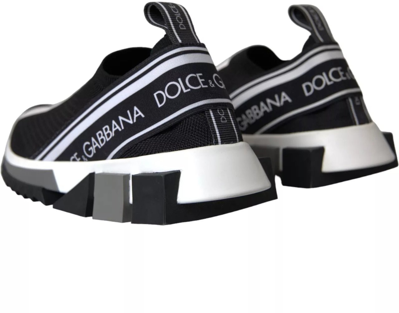 Dolce & Gabbana Black White Slip On Sorrento Sneakers Shoes Groen