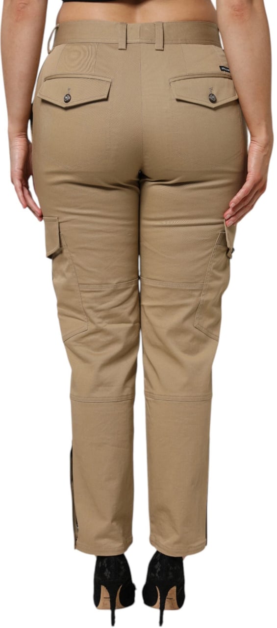 Dolce & Gabbana Brown Cotton Cargo Tapered Pants Bruin