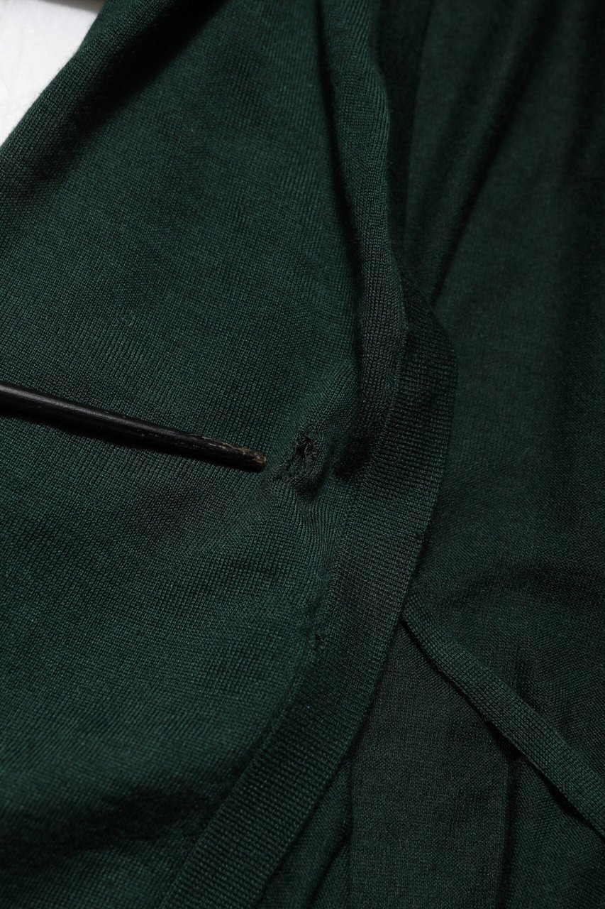 Dolce & Gabbana Dark Green Cashmere Silk Cardigan Sweater Donkergroen